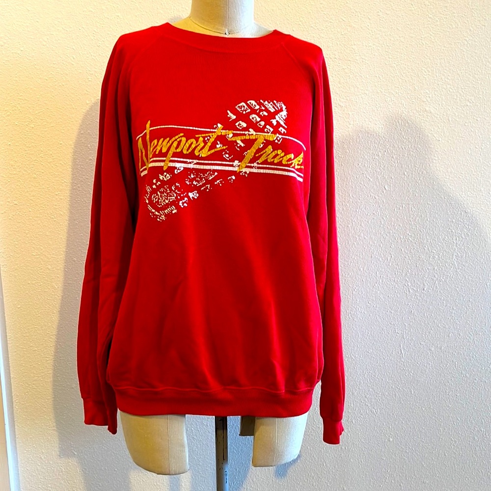 VINTAGE Hanes Track Sweatshirt size Large. Custom name on back.